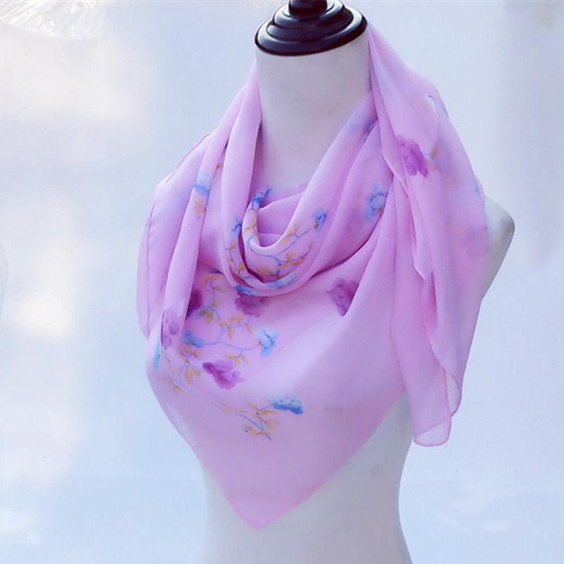 

Новый модный шарф 90 * 90 квадратный шарф шифоновый тонкий шарф солнцезащитный и солнцезащитный платок шелковый шарф для женщин 90*90CM