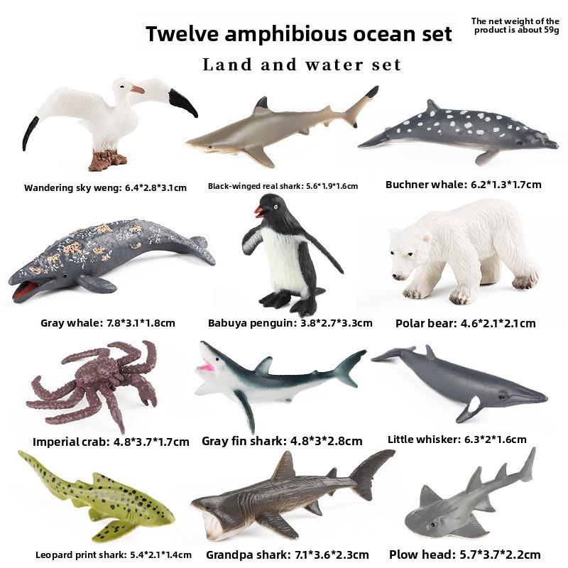 Polar Wildlife Miniature Figures Plastic Sea Life Model Aquarium Decor For Desk And Study
