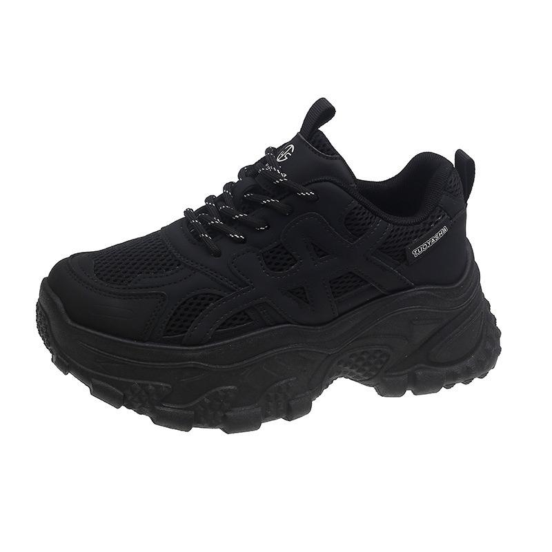 Platform shoes women's new mesh breathable sports shoes fashionable versatile casual shoes show height and thinness