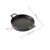 Double Ear Horizontal Texture Disc Ceramic Flat Plate Baking Plate Barbecue Plate Steak Plates Molecular Cooking Retro Tableware