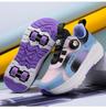 Zapatos de cambio de forma para niños, zapatos de cuatro ruedas para correr, patines de ruedas de doble propósito para niños y niñas, patines de ruedas de doble fila para adultos