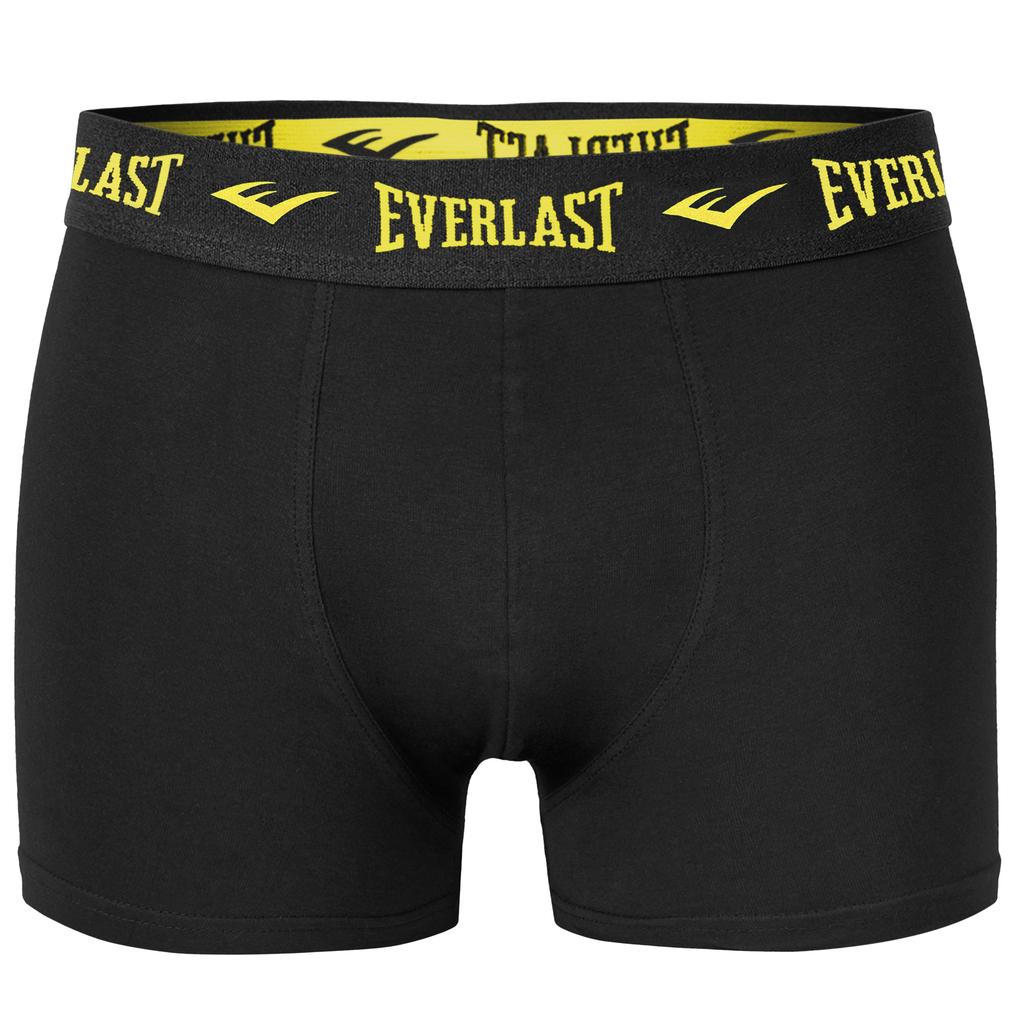 EVERLAST Erkek Boxer Şort 4 Adet Pamuklu Külot Siyah Renk Logo