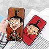 Black Case for Xiaomi Redmi 13C Note 9 iPhone XR 7 8 14 15 11 12 13 X XS Pro Max Samsung A25 S23 S24 FE Ultra Plus Mr. Bean