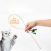 Electric Suction Cup Cat Toy Rotating Butterfly Flying Cat Self-entertaining Toy Long Rod Steel Wire Cat Teaser Toys