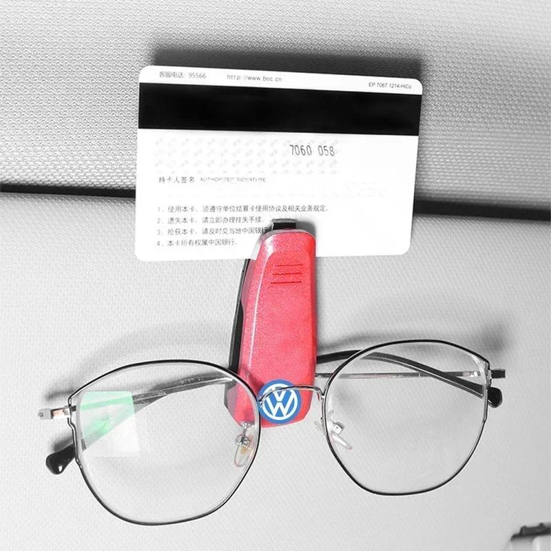 ear1 ABS Car Sun Glasses Clip Card Ticket Holder Fastener for Volkswagen VW Rline GTI Polo Golf Jetta Beetle Tiguan Touran Passat
