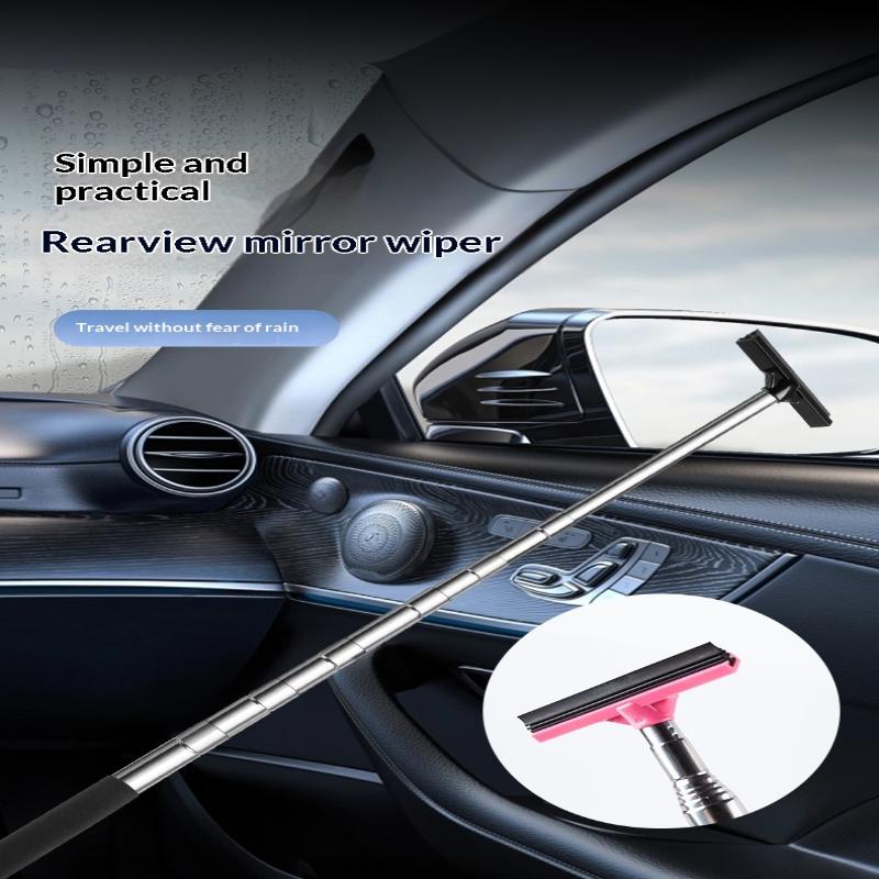 Auto-Rückspiegelwischer-Reinigungswerkzeug Autoglas-Nebelreiniger-Schaber Autozubehör Griff Teleskop-Fenster-Reinigungsbürste