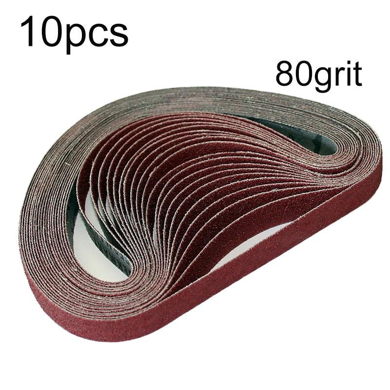 

для шлифовки и полировки 10 шт. набор абразивных тканевых лент 30 мм x 533 мм 80 Grit