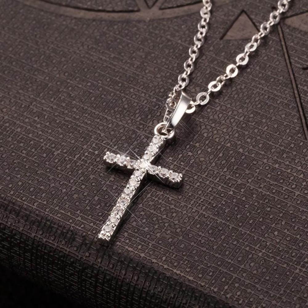 Fashion Accessory Zircon Cross Punk Cross Clavicle Chain Pendants Valentine's Day