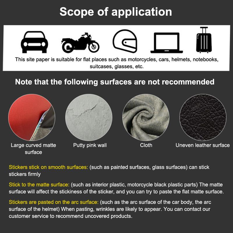 For 600 350 250 Front End Stickers Waterproof Sunprotection Reflective Motorcycle Modification Stickers Accessories