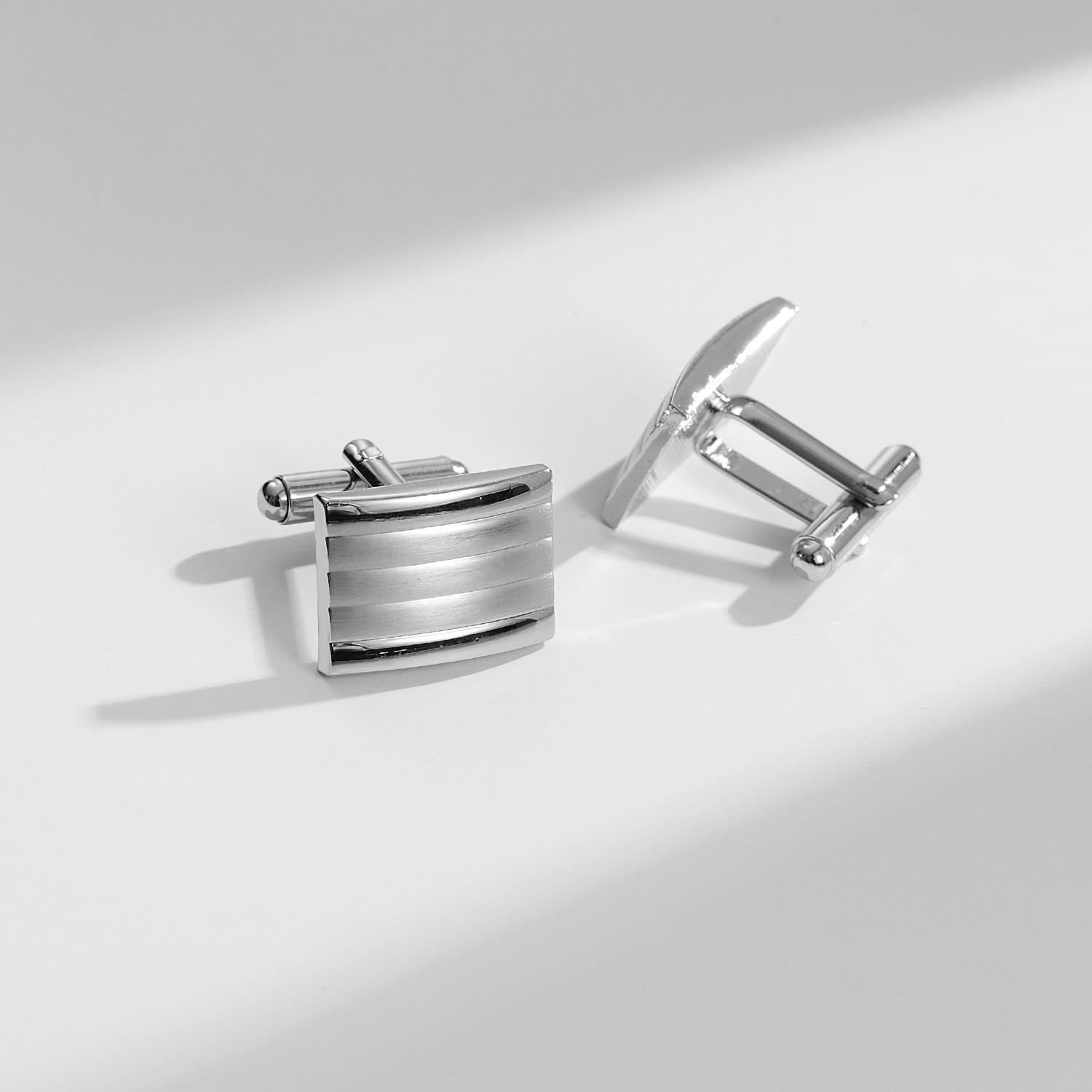 2Pcs/set Luxury Fashion Round Plated Cufflinks Arm Buttons for Men Business Shirts Cufflinks