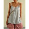 TIFICY Camicette e camicie senza maniche con scollo a V, stampa tinta unita, moda casual estate primavera da donna