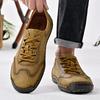 ModneLekkie Skórzane Casualowe Mokasyny Gorąca Sprzedaż Męskie Biznesowe Wygodne Mokasyny Sznurowane Męskie Sneakersy 2024 Nowe Uniwersalne Buty do Jazdy