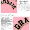 Double Layer Graduation Shoulder Strap Gold Edging Hot Stamped Graduate Sash Digital Printing One Size Fits Graduation Crown