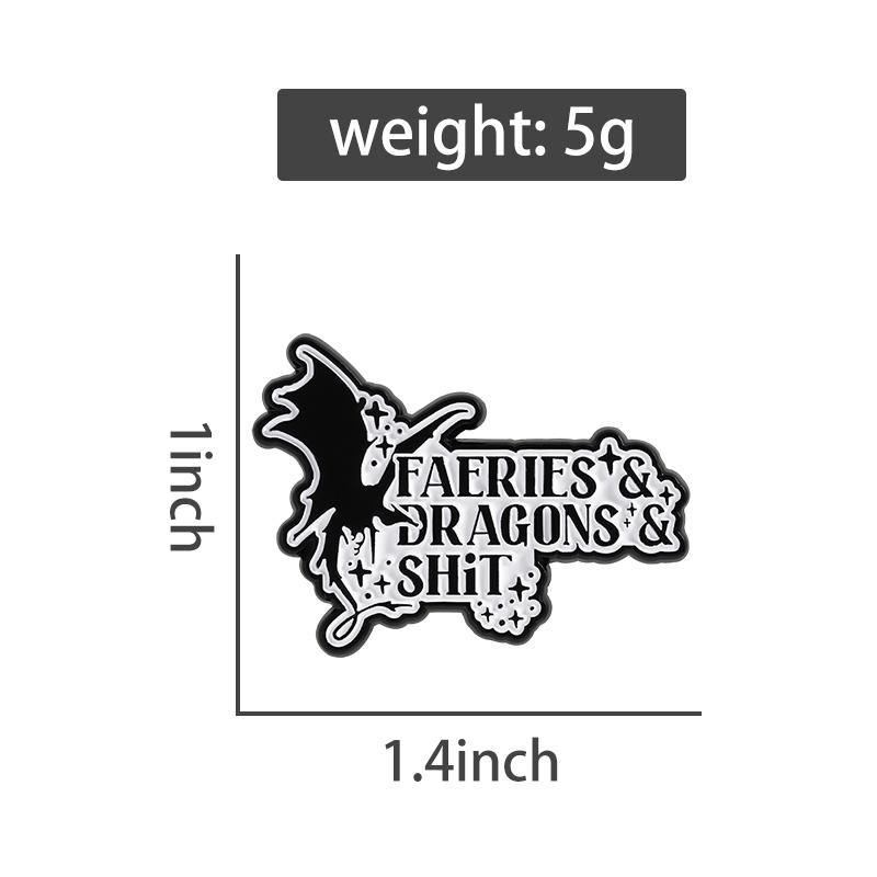 Fairy & Dragon Enamel Pins Cartoon Women's Brooches Lapel Pins Badge on Backpack Costume Accessories Fantasy Jewelry Gifts