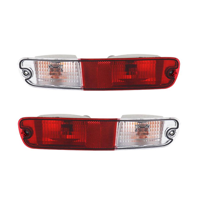 For Mitsubishi Pajero Montero V73 V75 V77 2003-2007 Car Rear Bumper Light Tail Signal Warning Reflector Lamp Red Lens With Bulbs