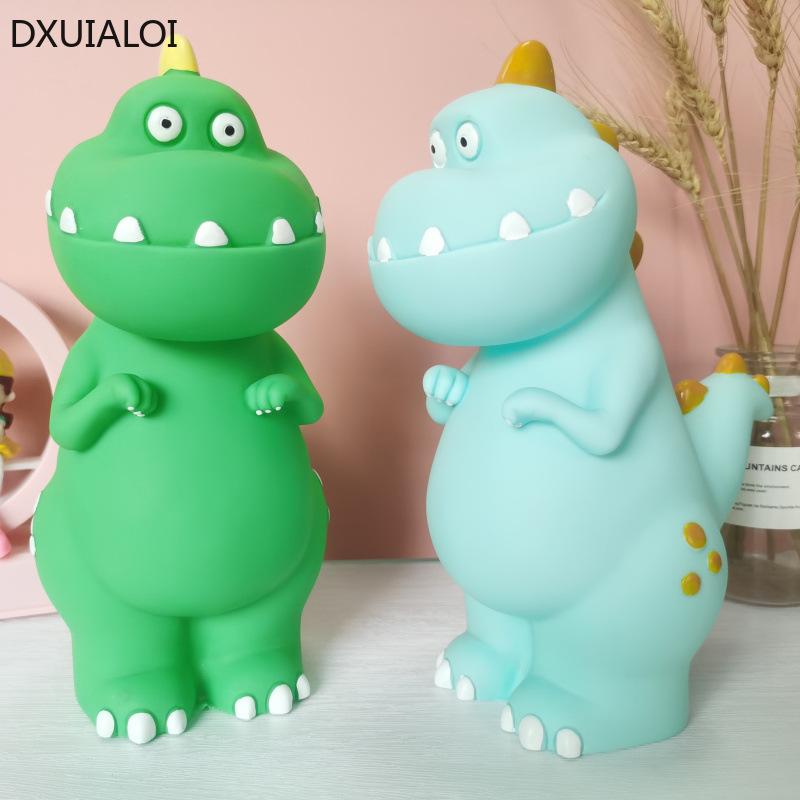 DXUIALOI Creative Color Painting Cartoon Cute Dinosaur Piggy Bank Children's Gift Fall Resistant Piggy Bank Home Decoration
