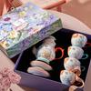 JOYYE 9-Piece Hand-Painted Ceramic Tea Set