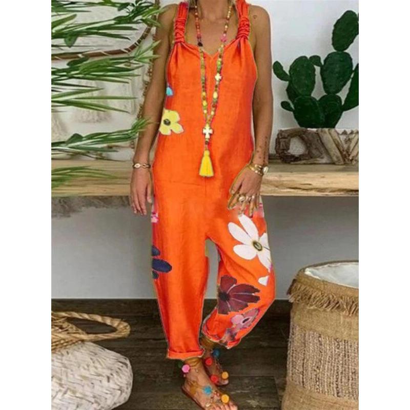 Women's Loose Casual Strappy Jumpsuit