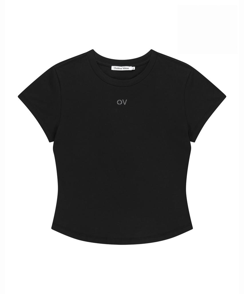 Ausdoeoboiseu (W)Ov Central Logo Baby Tee (Black)