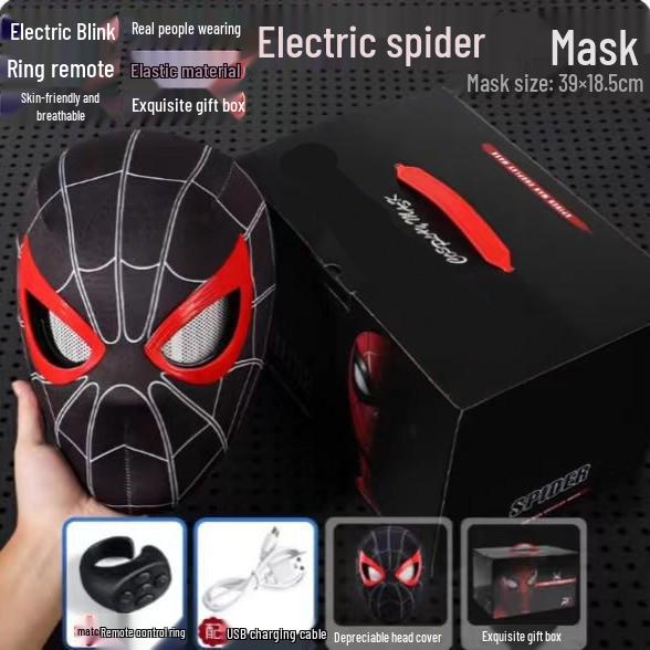 Spider-Man Miles Morales Light-Up Costume Mask for Kids
