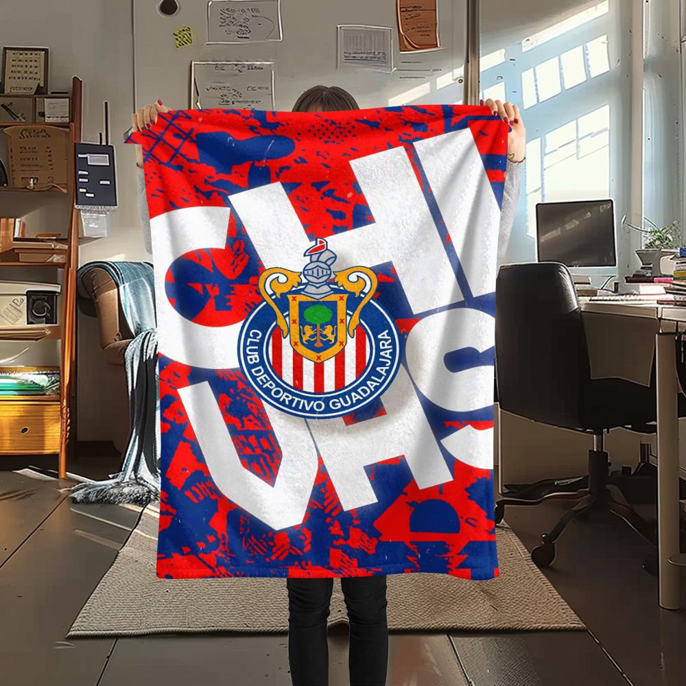 1Pc Chivas Fondo De Pantalla Print Flannel Blanket High Quality Warm Comfortable Cover for All Seasons Perfect for Gifts Home Decor
