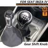 Växelväljare Växelspak 5 6-växlad ABS Med PU-läder Damask Kompletta Set För SEAT IBIZA IV