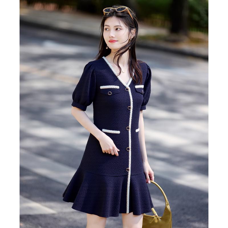 

Elegant V-Neck A-Line Summer Dress L