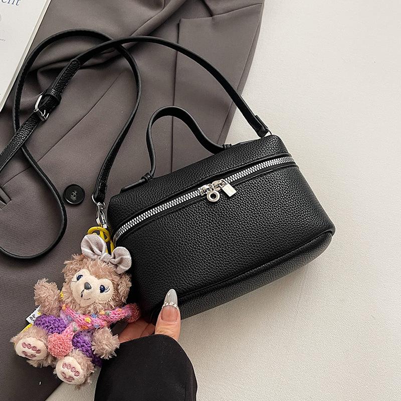 Wholesale New Korean Simple Lychee Pattern Portable Small Square Bag Fashion Versatile Premium Temperament Crossbody Women's Bag