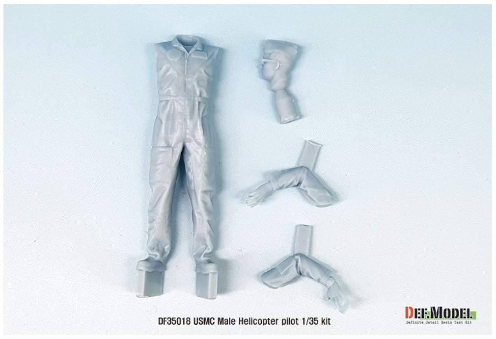 Def Model Modern US Marine Corps USMC Helicopter Pilot Male Model Resin Kit DF35018 1/35 (Standing Statue)