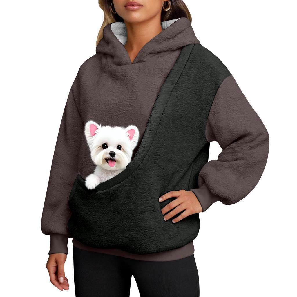 Wearable Blanket Hoodie - Warm  Print Sweatshirt For Adult Women, Moms, Men