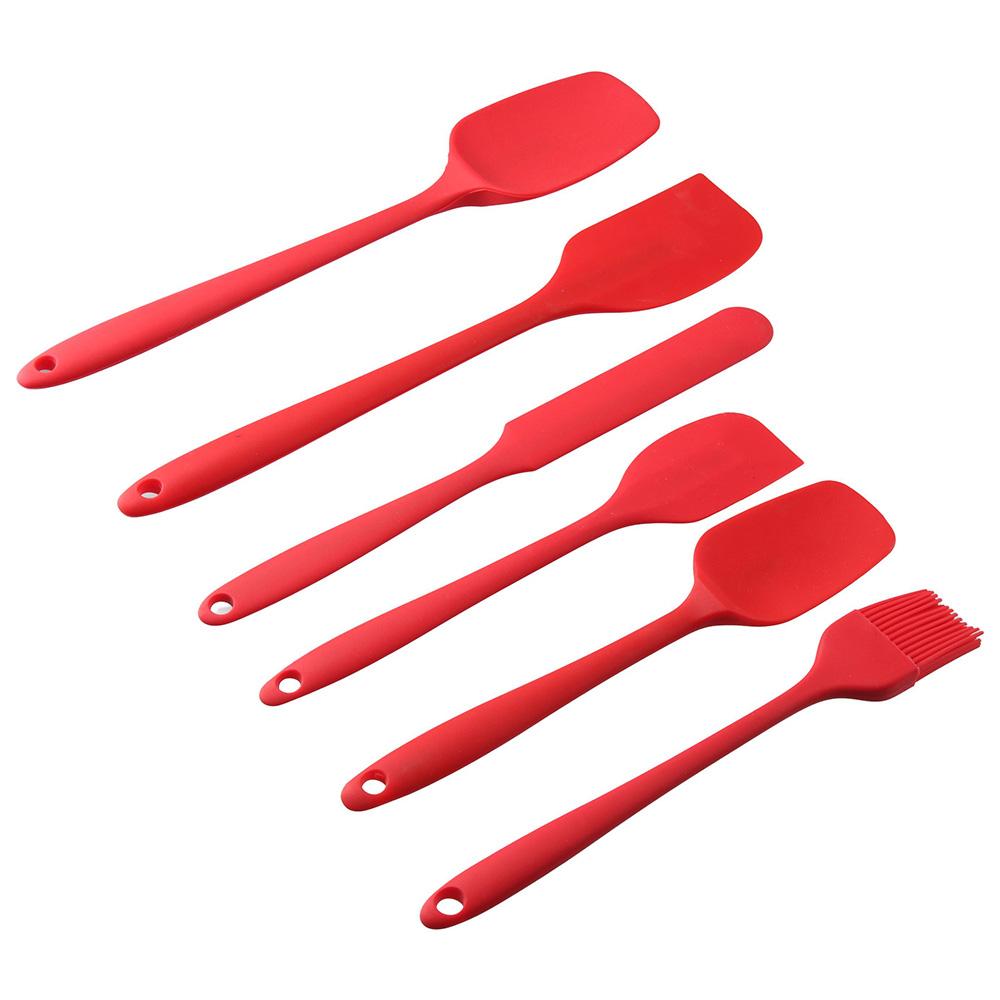 

6 шт. встроенные бесшовные лопаточки для выпечки, набор силиконовых кистей для выпечки, Тернер для горячей выпечки