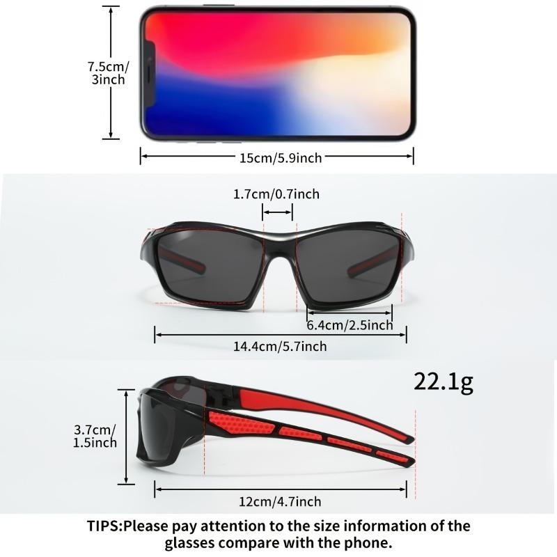 3PCS Men's Sports Sunglasses Cycling Goggles Night Vision Driving Sunglasses UV Resistant and Colorful Sports Goggles