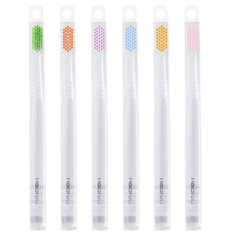 Lemeiguo Transparente Zahnbürste mit weichen Borsten, 10er-Pack