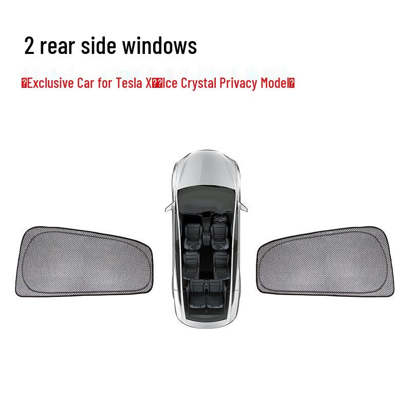 Tesla Model X Frost Crystal Sunshade for Wing Doors & Front Sunroof