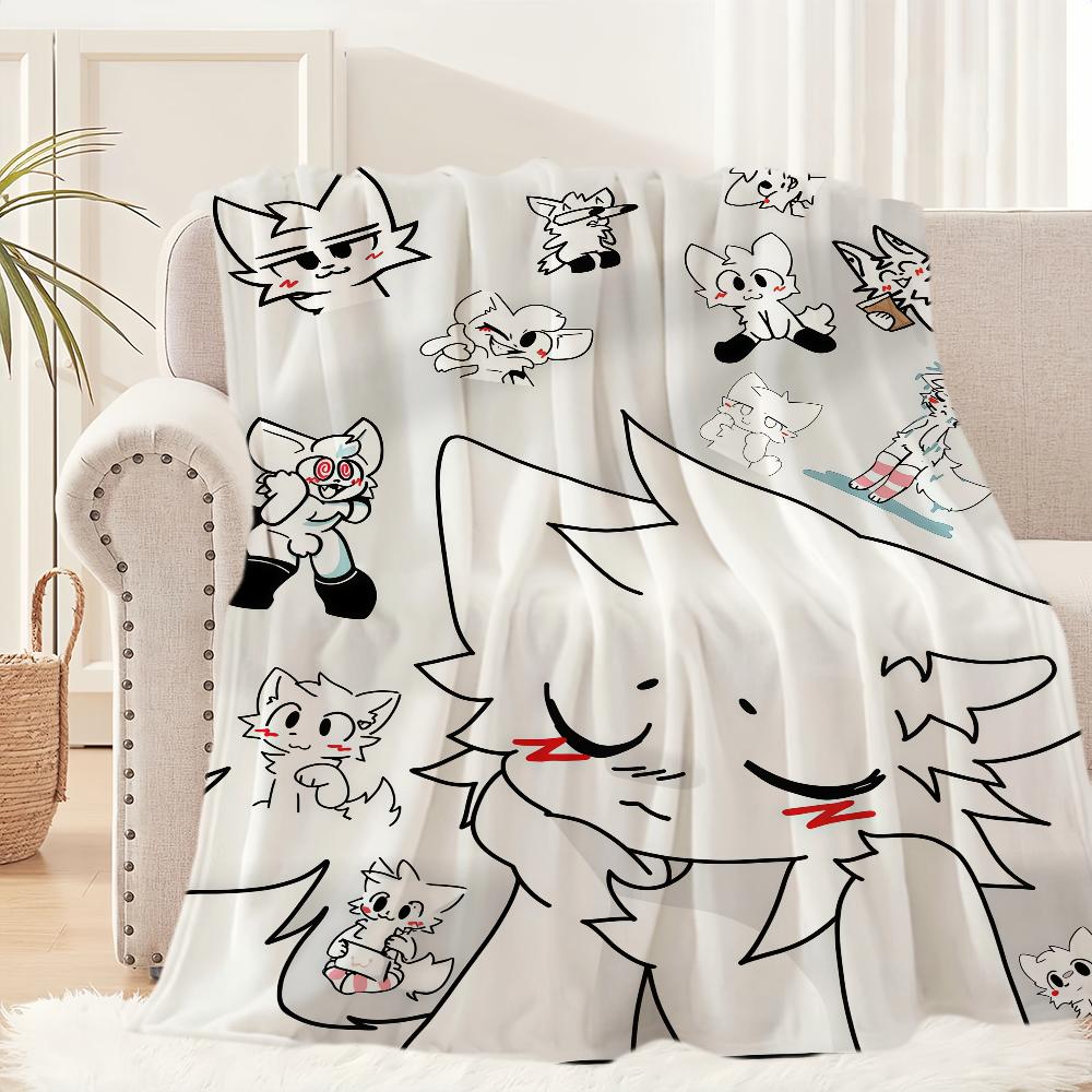 Boykisser Cute Cat Kawaii Blanket For Soft Throw Blanket for Picnic Bed Sofa Home Bedroom Cozy Warm Comfortable