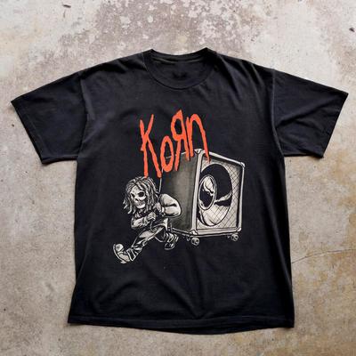 Vintage Korn Rock Music Band 2000s Short Sleeve Black All Size Shirt 1C14 Unisex T-Shirt