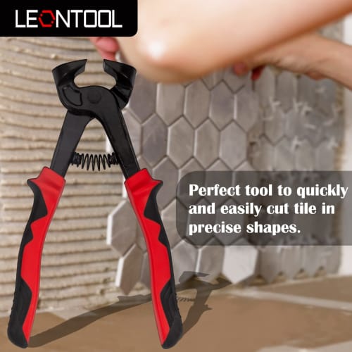 LEONTOOL Ceramic Tile Nippers, 7.5-inch, Tile Mosaic Trimmer, Cutter, Pliers, Heavy-Duty Tile Cutting Tool for Glass & Ceramic