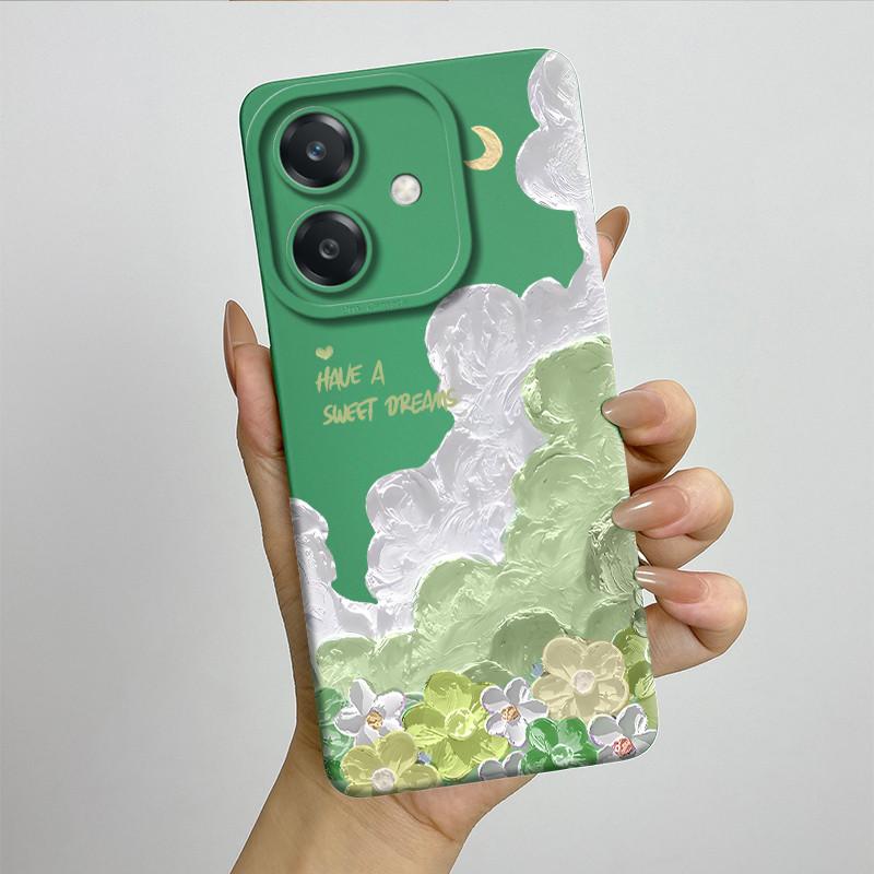 For OPPO A3 4G Phone Case A40 A40m CPH2669 CPH3669 Soft Silicone Sweet Painted Funda Coque Cartoon Printed Protective Back Cover