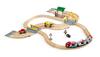 BRIO WORLD Rail & Road Travel Set [33-Piece Set] for Ages 3+ (Wooden Train with Rails) 33209