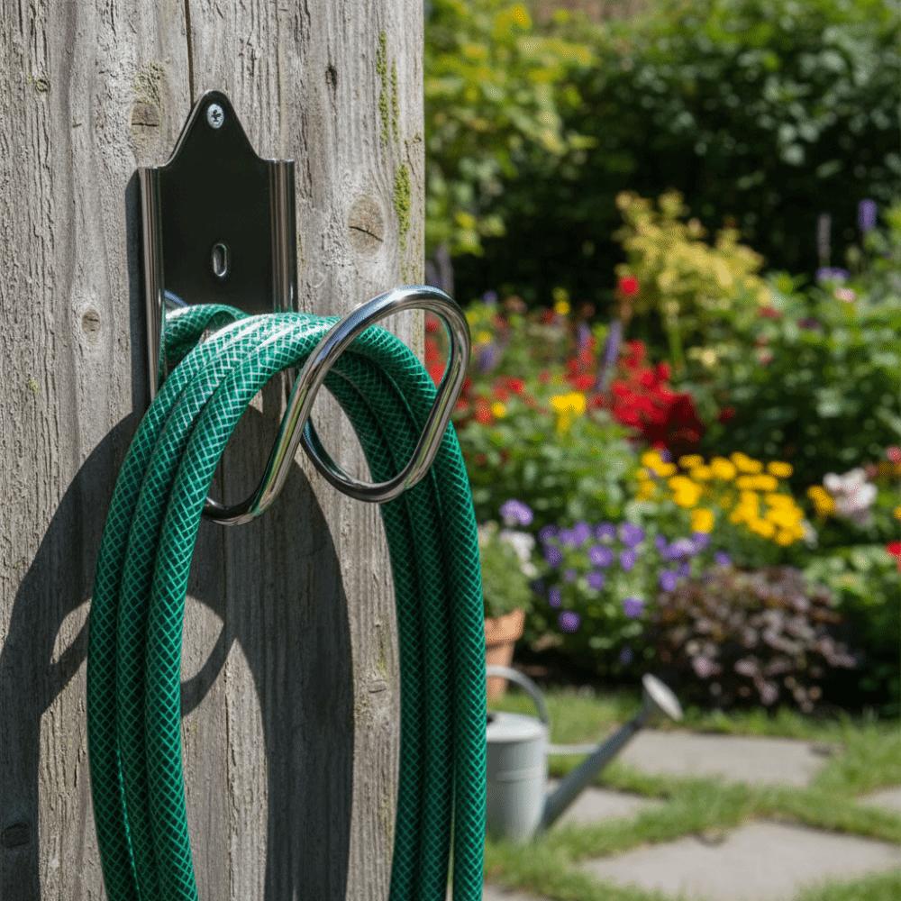 Wandmontage-Design Gartenschlauchhalter Robuste Konstruktion Montagesystem Wandhalter Schlauchaufhänger Außenlagerung