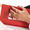Creative Nation Hip Hop Transfer Beads Chinese Character Mahjong Rings Fashion Jewelry Women Ring