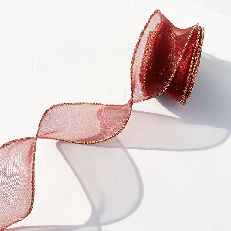 Iridescent Pearl Wave Silk Ribbon: Fishtail Yarn for Floral Arrangements & Decorations