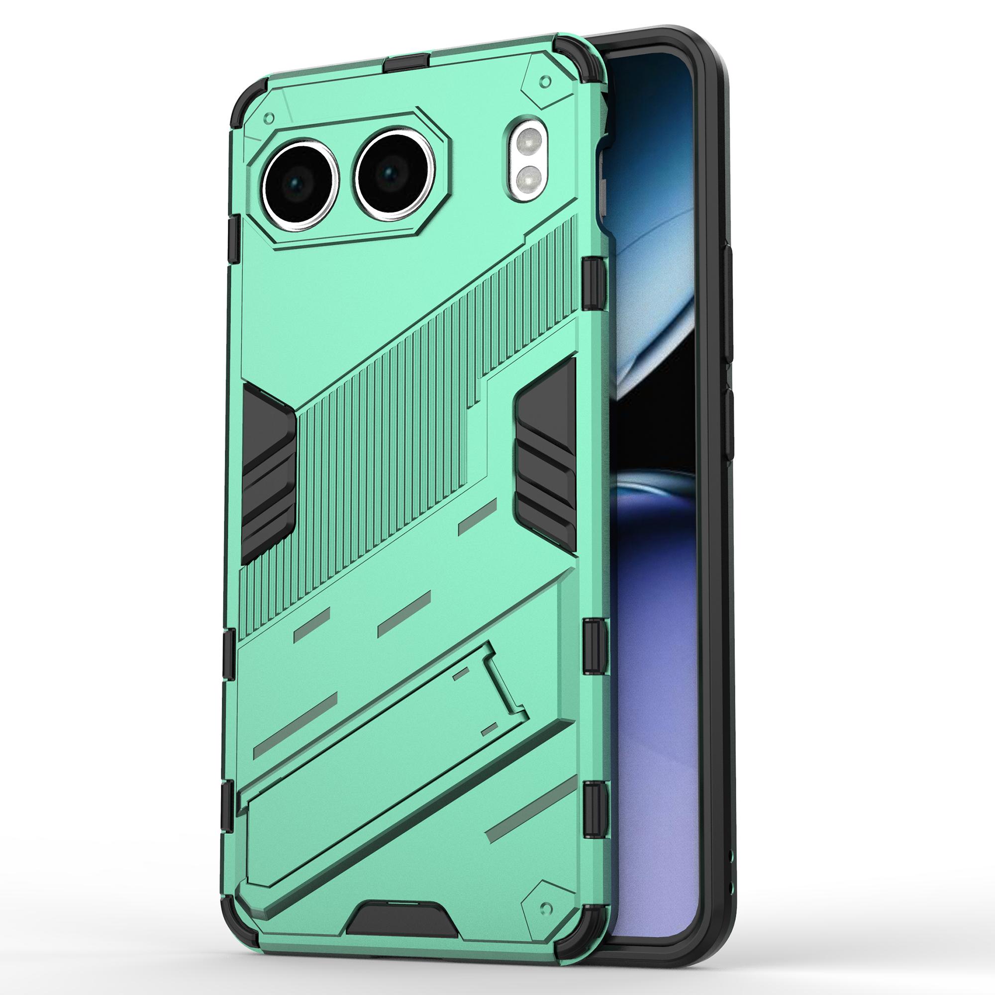 

For OnePlus Nord 4 Case PC+TPU Shockproof Phone Cover with Kickstand Green