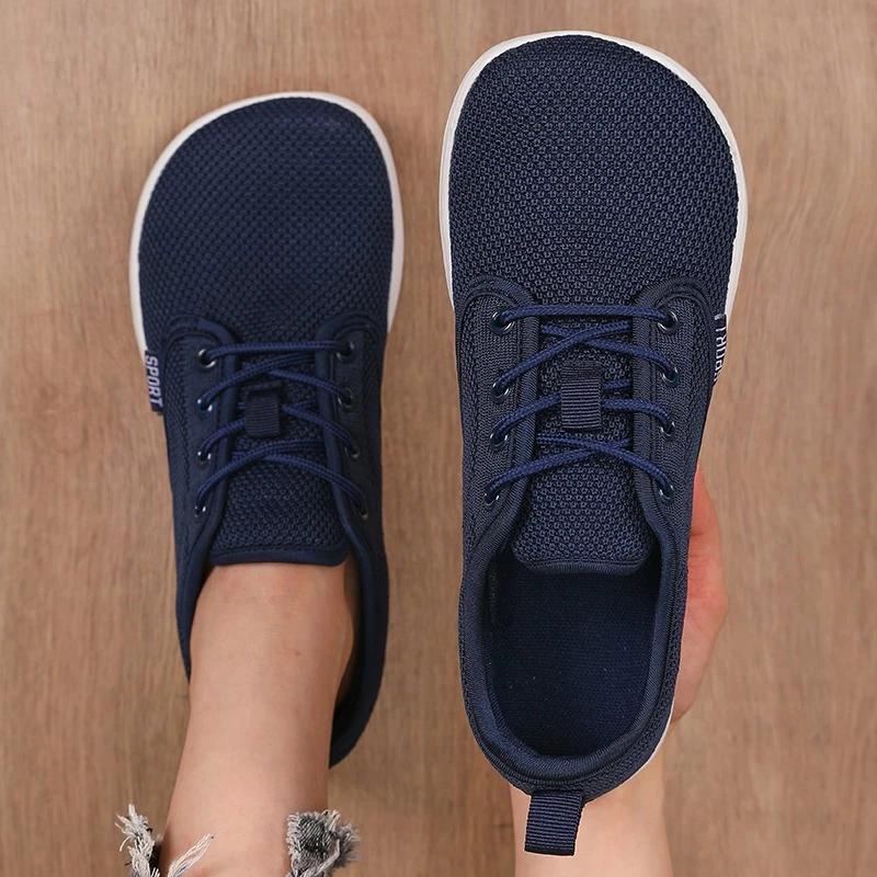 Simple Solid Color Wide Palm Sports Shoes For Men Comfortable Flat Shoes Lightweight And Breathable Soles Women'S Tennis Shoes