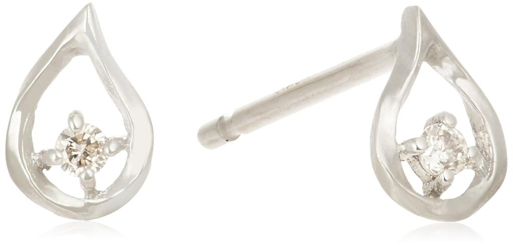 ESTELLE [WEB Exclusive] Diamond K10 White Gold Drop Motif Earrings 0212-2453-0012-0000
