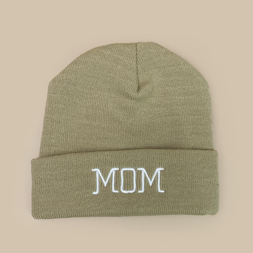 Autumn And Winter Simple Curling Embroidery Parents Letter Knitted Hat Men And Women Warm Personality Casual Pullover Hat