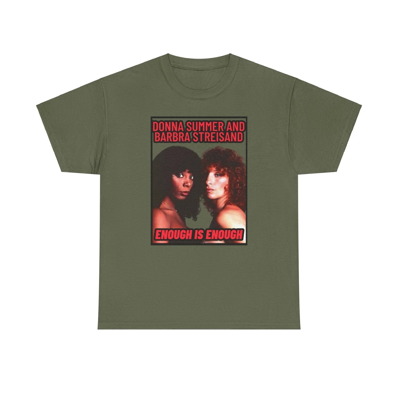 

Donna Summer & Barbra Streisand Unisex Heavy Cotton T-Shirt, Music Icons Tee S
