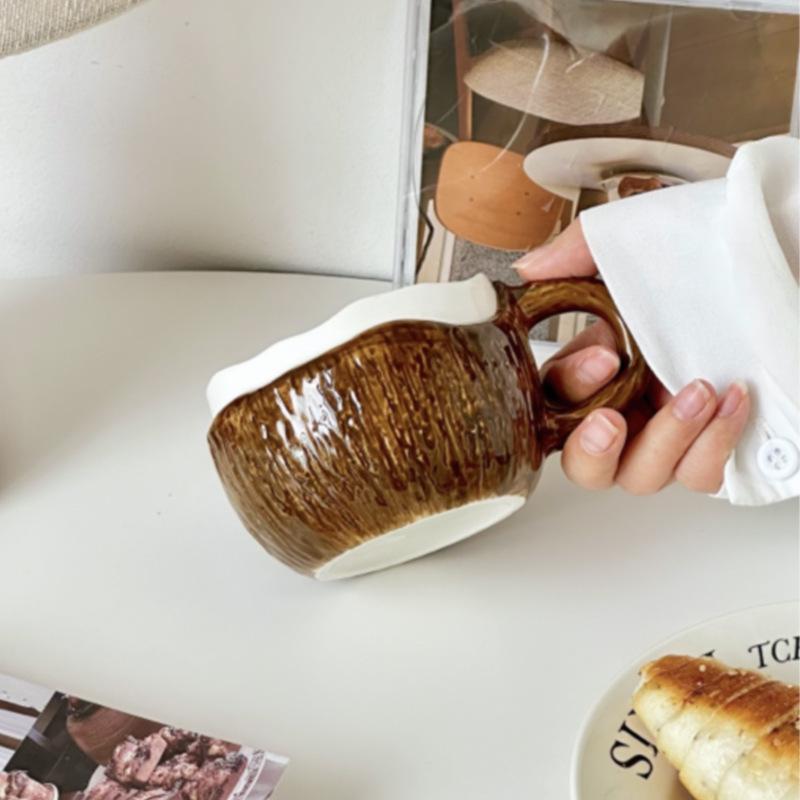 Coconut-Shaped Ceramic Mug 250ml: Breakfast, Tea, Coffee