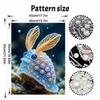 Framed Pearl Painting Kit Blue Sea Bunny Design DIY Bead Canvas Art Ready To Display Romantic Room Decor Elegant Wall Hanging Craft Gift