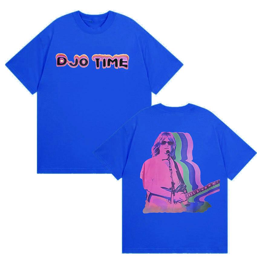 Singer Djo Time Tour Album 2025 Merch T Shirts Men's Hip Hop Fashion Short Sleeve T-shirt Retro Oversized Cotton Tees Streetwear
